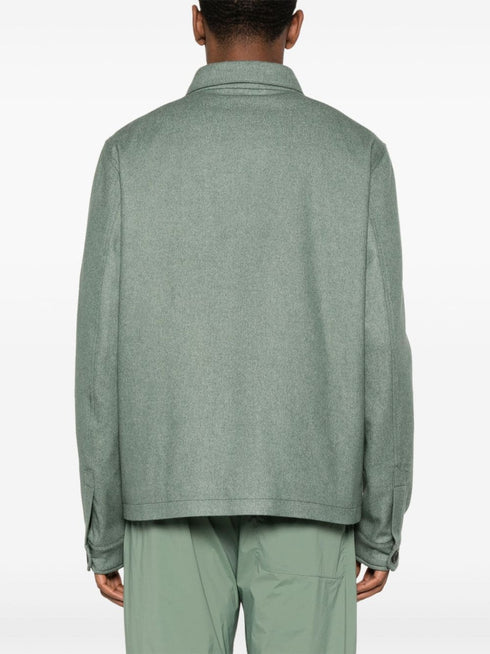 button-up brushed shirt jacket